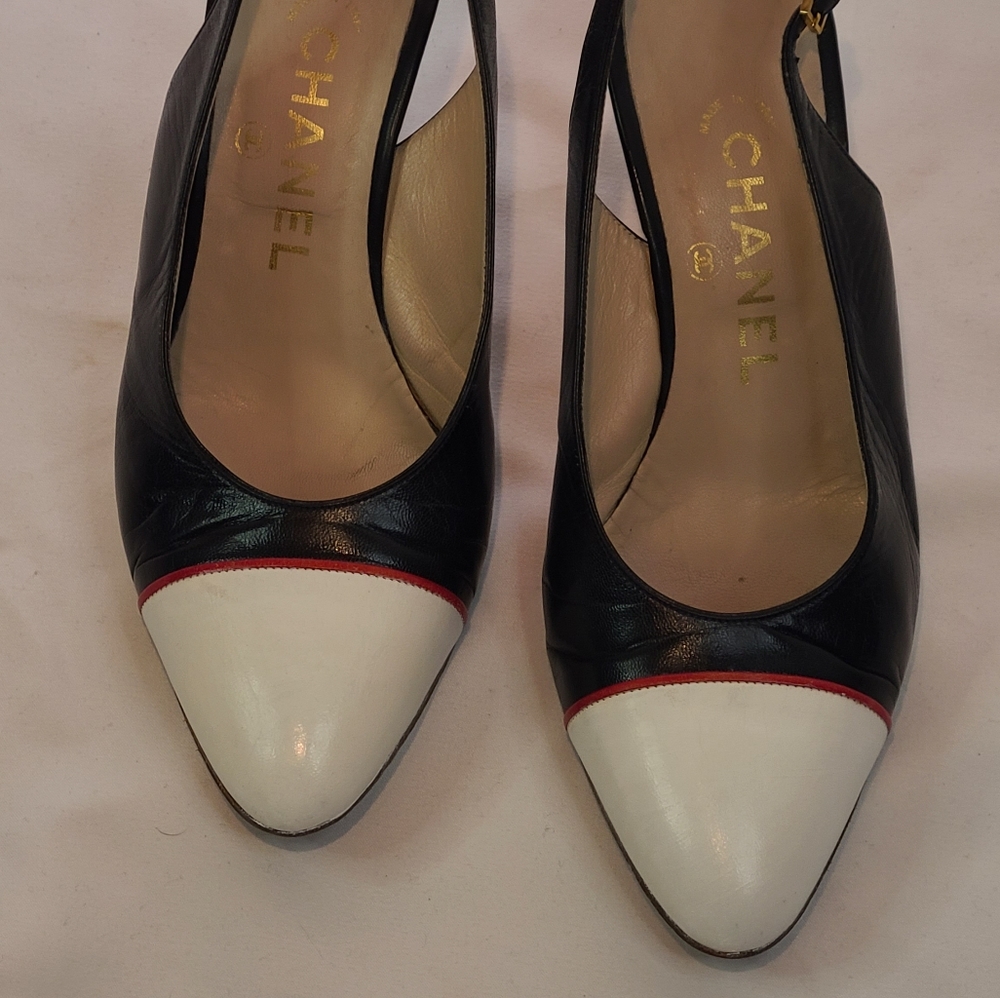 Authentic Chanel Vintage Spectators Size 6.5 - Picture 10 of 10